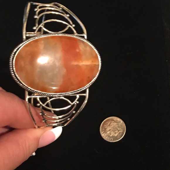 Orange Adventurine Cuff 💜 - Picture 2 of 5